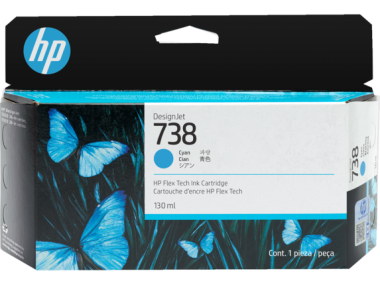 Mực in HP 738 130-ml Cyan DesignJet Ink Cartridge (498N5A)