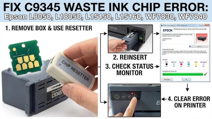 Hướng Dẫn Cách Khắc Phục Lỗi Hộp Mực Thải (Maintenance Box) Trên Epson L18050 / L8050