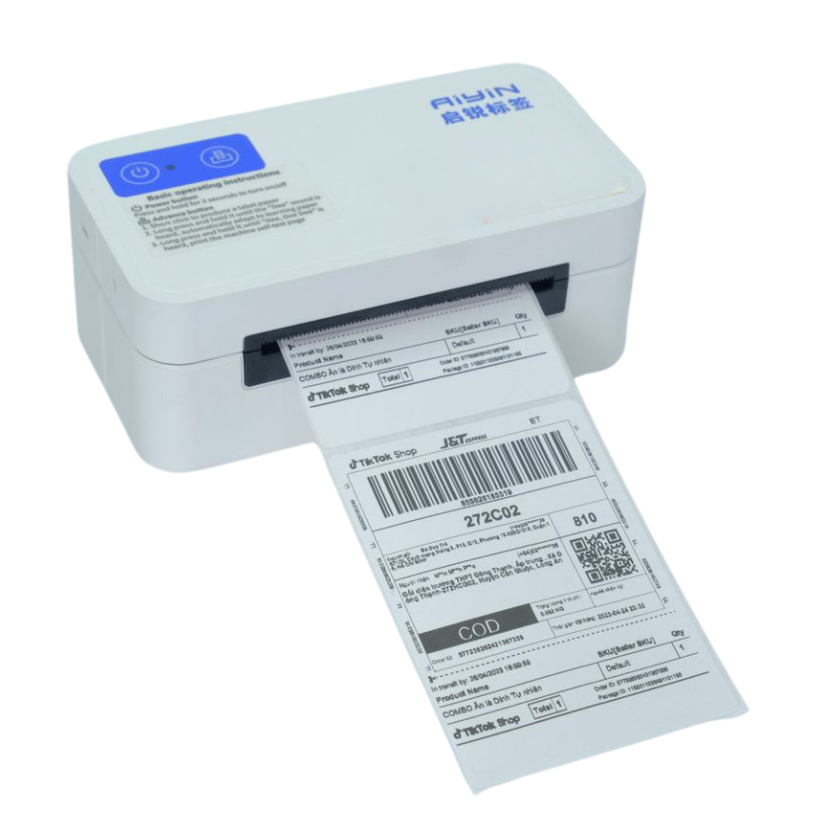 Máy in tem vận đơn A7 Rhebar QR-368CBT (USB + Bluetooth)