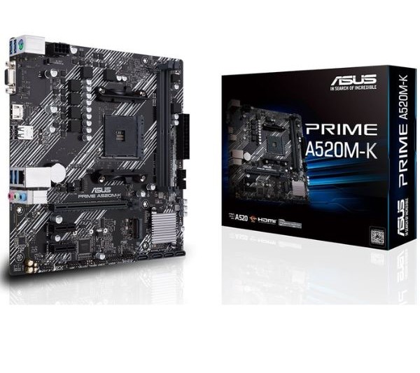 Mainboard Asus PRIME A520M-K (2 x DDR4/ 64 GB/ AM4/ Micro ATX)